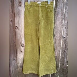 ROLLA'S Olive Green Corduroy Flare Pants
